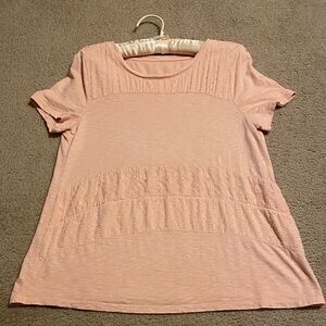Chico's Light Peachie Pink Short Sleeve Top